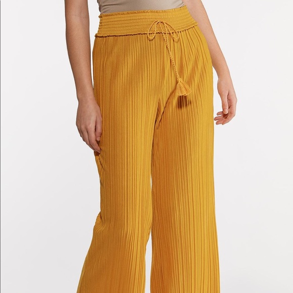 Pants - Wide Leg Pleated Pants